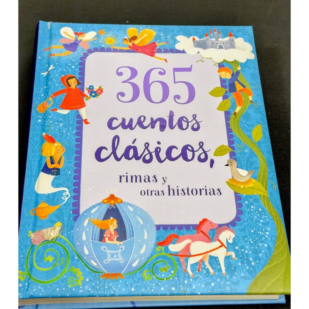 365 Cuentos Clásicos Rimas y Otras Historias Spanish Hardcover Kids Book